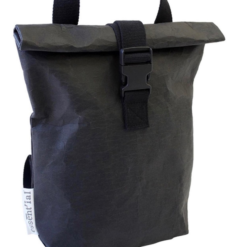 Small black messenger book bag